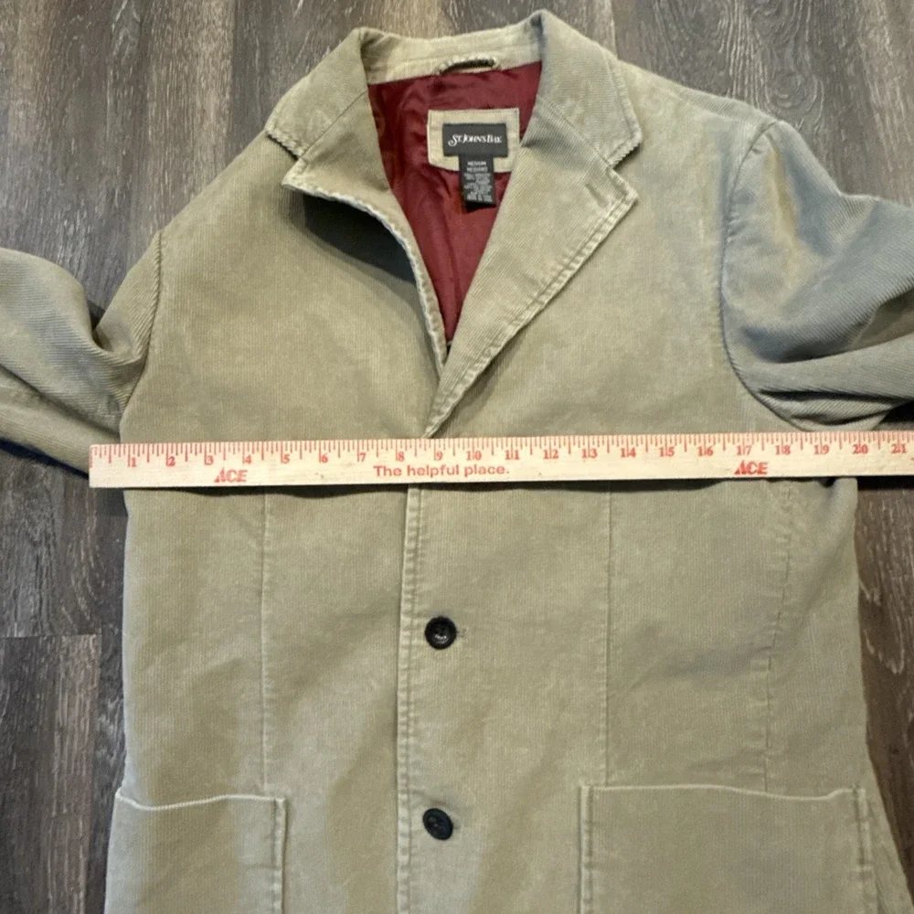 St John's Bay Men's Medium Corduroy Blazer Sport Coat Tan
